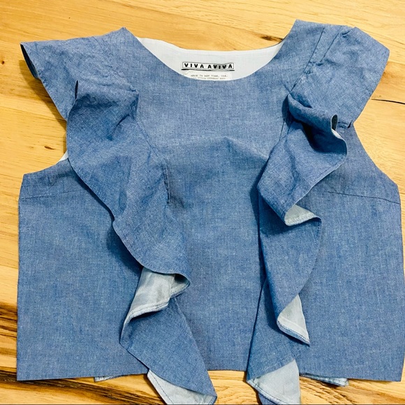 Viva Aviva Magnolia Chambray Top EUC - Picture 6 of 16